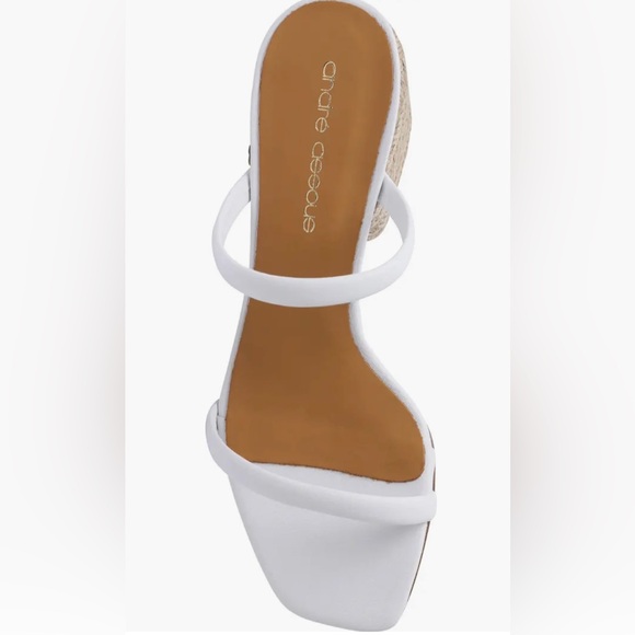 André Assous Joie Slide White Nappa Leather Women’s Sandals - Picture 3 of 4